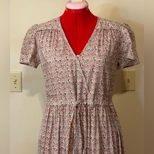 EUC Christy Dawn Dawn Dress, Cherry Blooming Meadow, S, w/matching CD Bandana